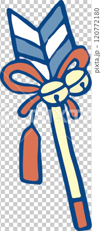 Hand-drawn illustration of a hamaya arrow Hand-drawn illustration of a hamaya arrow 120772180