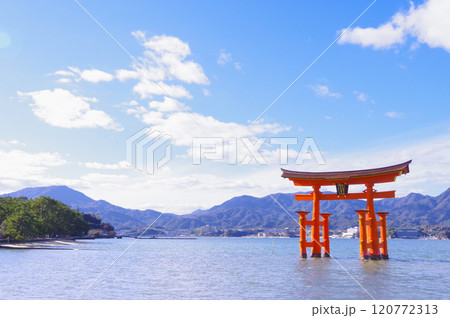 世界遺産・厳島神社の大鳥居 世界遺産・厳島神社の大鳥居 120772313