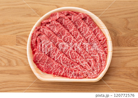 黒毛和牛のしゃぶしゃぶ用もも肉 120772576