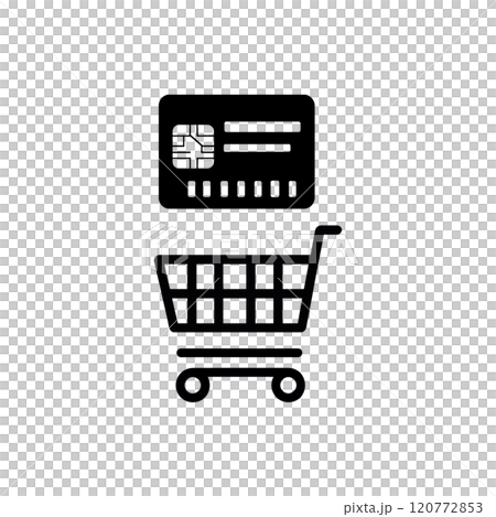Bold Black Shopping Cart Icon for Digital Commerce and Retail Applications 120772853