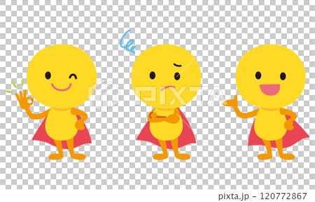 Character facial expression pose yellow cell fighting Character facial expression pose yellow cell fighting 120772867