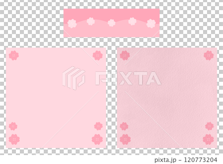 Cute Pink Sakura Paper With Pink Sakura Tape Memo Paper Memo Pad Note Pad Paper Post It Digital Blank Paper Blank Note 120773204