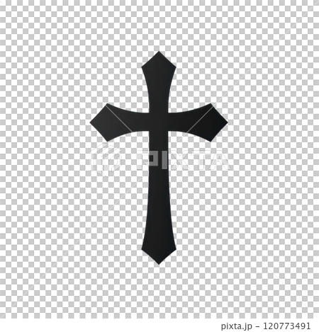 Classic Christian Cross Symbol in Bold and Minimalist Design 120773491