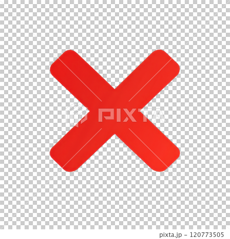 Modern Minimalist Red X Cross Icon Symbol for Error Caution or Warning Concept Modern Minimalist Red X Cross Icon Symbol for Error Caution or Warning Concept 120773505
