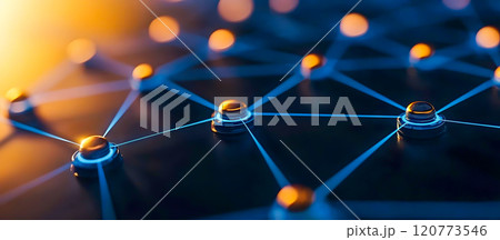 Digital Network Connection with Droplets on a Dark Surface 120773546