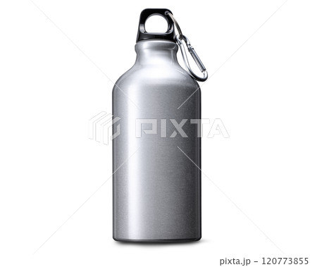 カラビナのついたアルミの水筒 120773855