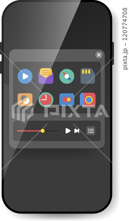 Widget Management Interface With Music Player And Selected Applications 120774708