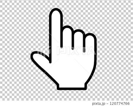 Pointing finger icon (point mark) 120774766