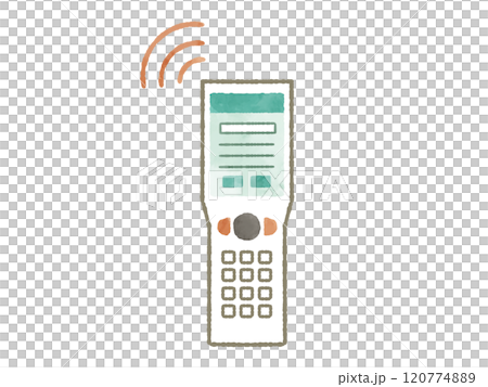 Handheld terminal - watercolor 120774889
