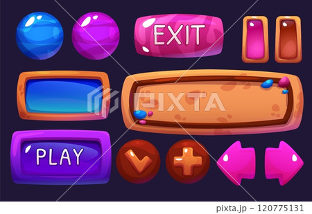 Computer game ui buttons set 120775131
