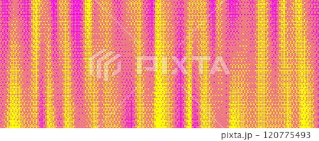 Pixel pattern background with bitmap game texture. Dotted dither vector pink and yellow gradient bg. Retro striped digital wallpaper. Abstract geometric noisy screen tone. 120775493