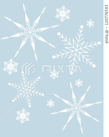 雪の結晶のベクターイラスト 白 雪の結晶のベクターイラスト 白 120776583