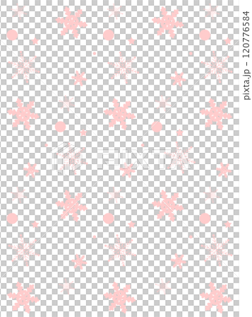ピンクの雪の結晶パターン背景イラスト　シンプル 120776584