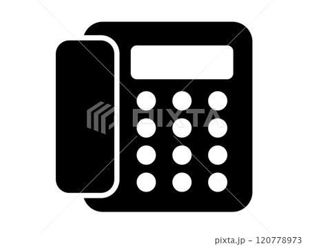 電話機のアイコン（固定電話マーク） 120778973