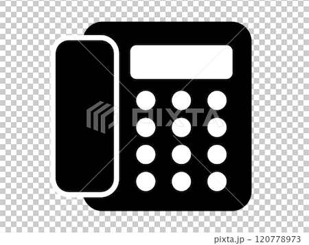 電話機のアイコン（固定電話マーク） 120778973