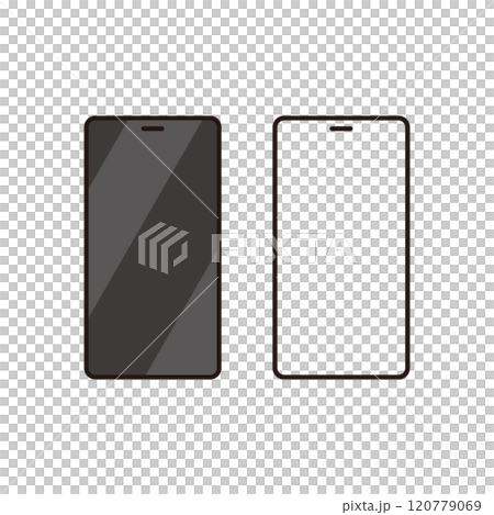 Smartphone seen from the front Smartphone seen from the front 120779069