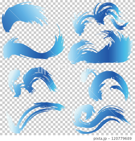 強大的海浪浪花插畫素材向量 120779689