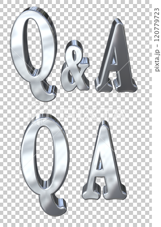 3DCG人物「Q&A閃光」銀、銀 3DCG人物「Q&A閃光」銀、銀 120779723