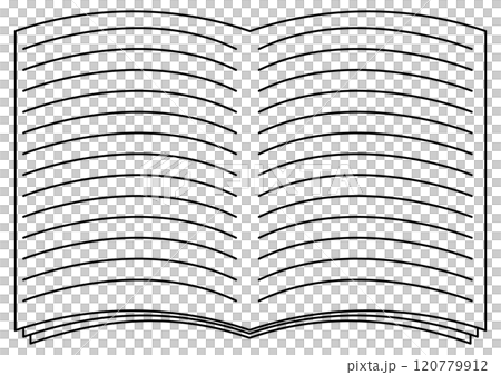 黒　開いたノート 120779912