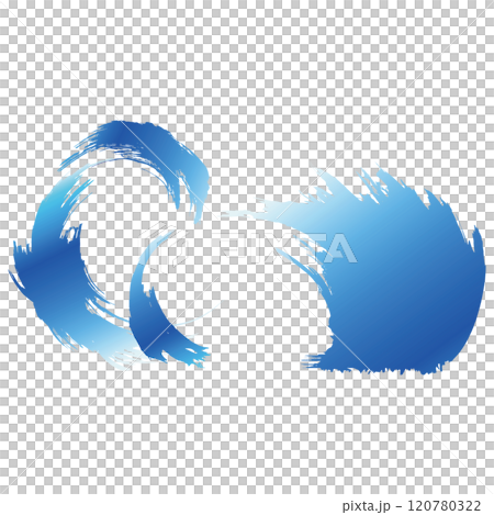 強大的大海、漩渦水、波浪噴霧插畫素材向量 120780322