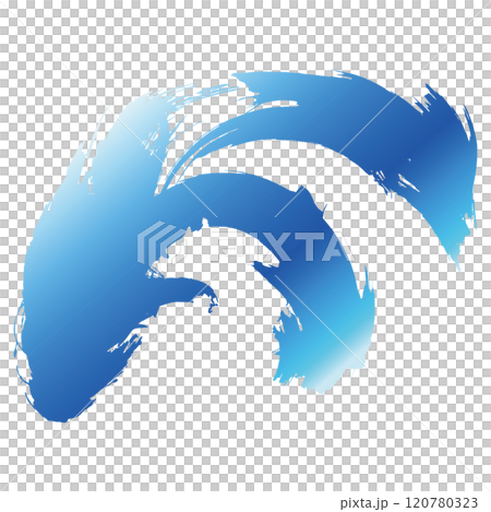 強大的大海、漩渦水、波浪噴霧插畫素材向量 120780323