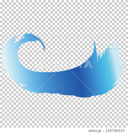 強大的大海、漩渦水、波浪噴霧插畫素材向量 120780325