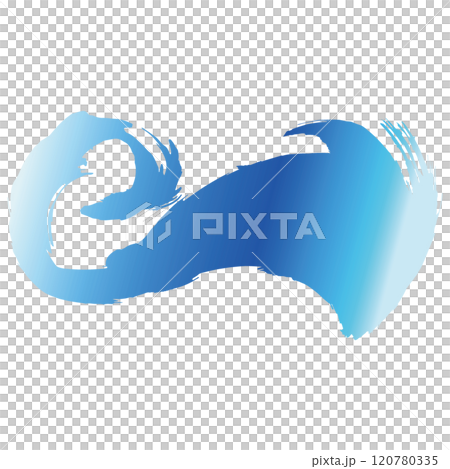 強大的大海、漩渦水、波浪噴霧插畫素材向量 120780335