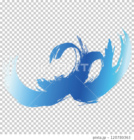 強大的大海、漩渦水、波浪噴霧插畫素材向量 120780363