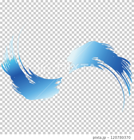 強大的大海、漩渦水、波浪噴霧插畫素材向量 120780370