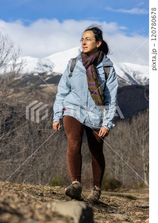 Middle aged spanish tourist woman Middle aged spanish tourist woman 120780678