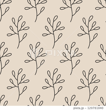 Minimalistic botanical seamless pattern 120781840