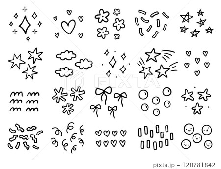 Cute decorative design elements 120781842