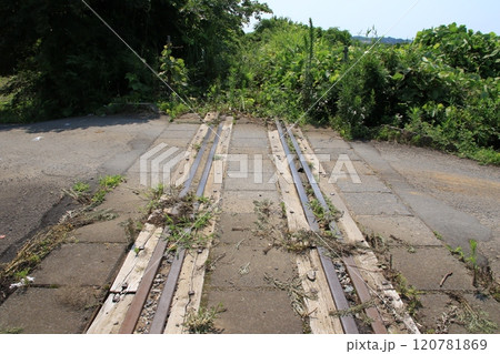 関東鉄道鉾田線の廃線の踏切 関東鉄道鉾田線の廃線の踏切 120781869