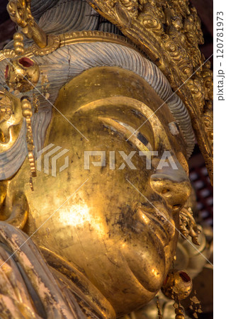 Buddha statue in the Todai-ji buddhist temple in Nara, Japan Buddha statue in the Todai-ji buddhist temple in Nara, Japan 120781973