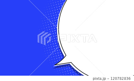 シンプルな吹き出しイラスト　右側に膨らむバージョン 120782836