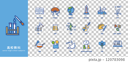 高校 授業 教科 科目 アイコン 高校 授業 教科 科目 アイコン 120783098