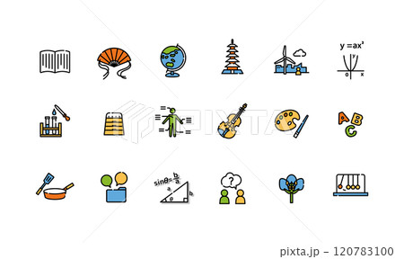 高校　授業　教科　科目　アイコン 120783100