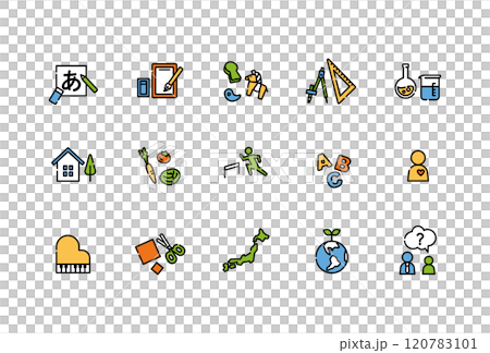 Elementary school lesson subject icon Elementary school lesson subject icon 120783101