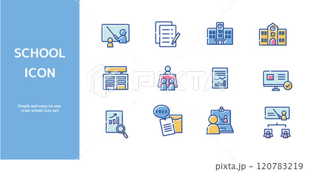 学校　学習塾　アイコン 120783219