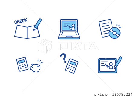 タブレット学習　教材　アイコン　セット 120783224