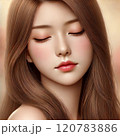 目を瞑る美女 120783886