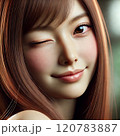 ウインクする美女 120783887