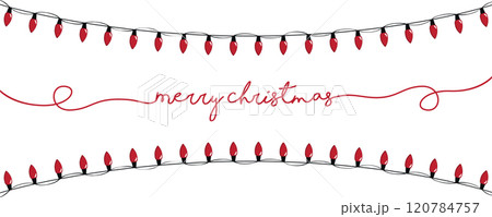 red fairy lights for christmas party isolated vector illustration red fairy lights for christmas party isolated vector illustration 120784757