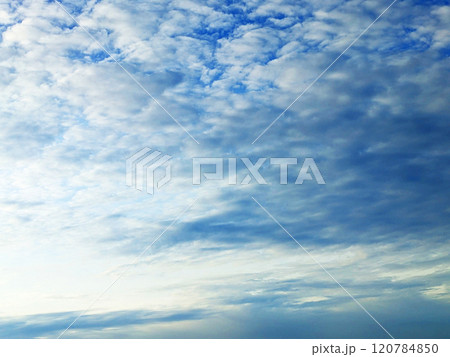 Big White Fluffy Clouds on A Blue Sky With Fine Whispy Lines Big White Fluffy Clouds on A Blue Sky With Fine Whispy Lines 120784850