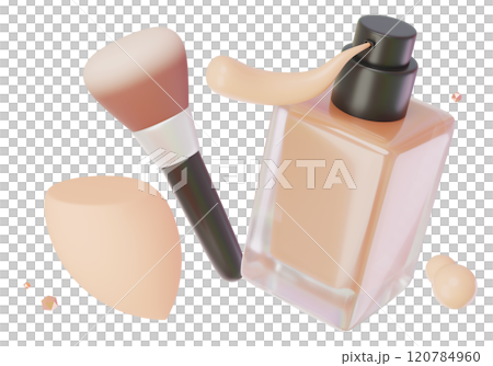 foundation with puff 3D grpahic foundation with puff 3D grpahic 120784960