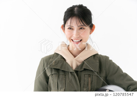 女性　ヘルメット 120785547