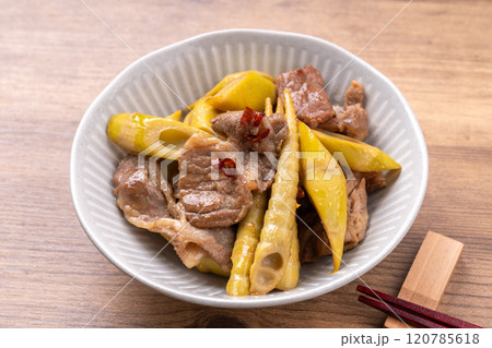 四方竹と豚肉の炒め物 四方竹と豚肉の炒め物 120785618