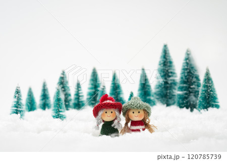 クリスマスのイメージ　白背景 120785739