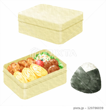 デジタル水彩画＿お弁当