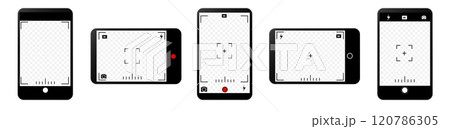 Camera interface with zoom, timer, and customizable frame. 120786305